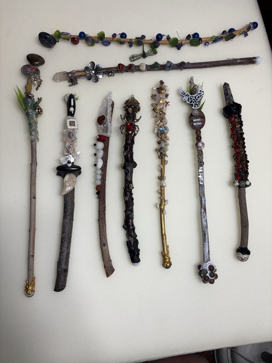 Magic crystal wands