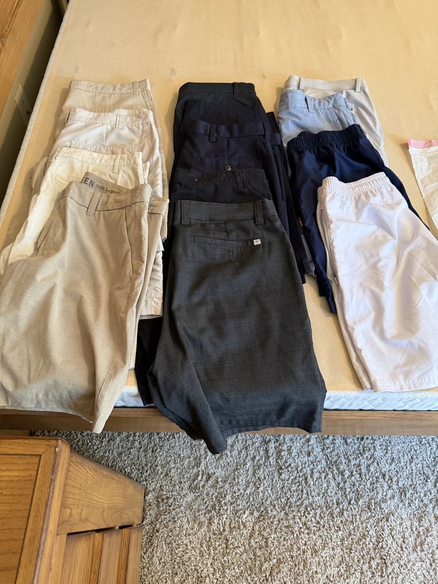 Men's Shorts Lot Size 34 Assorted Colors & Styles