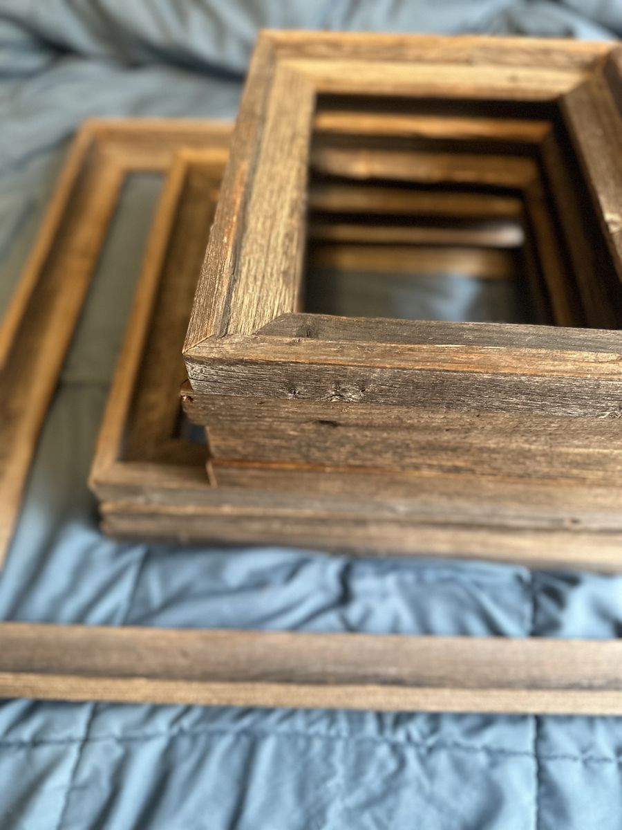 Genuine BARNWOOD FRAMES  8 TOTAL