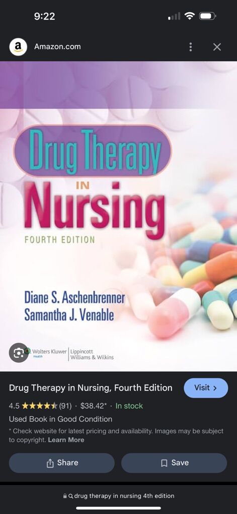 Drug Therapy In Nursing
