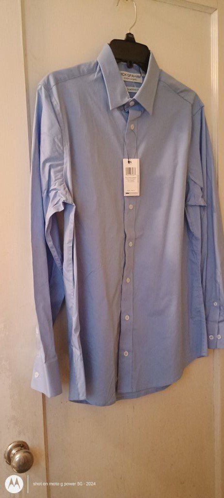 light blue Nick Graham long sleeve dress shirt nwt