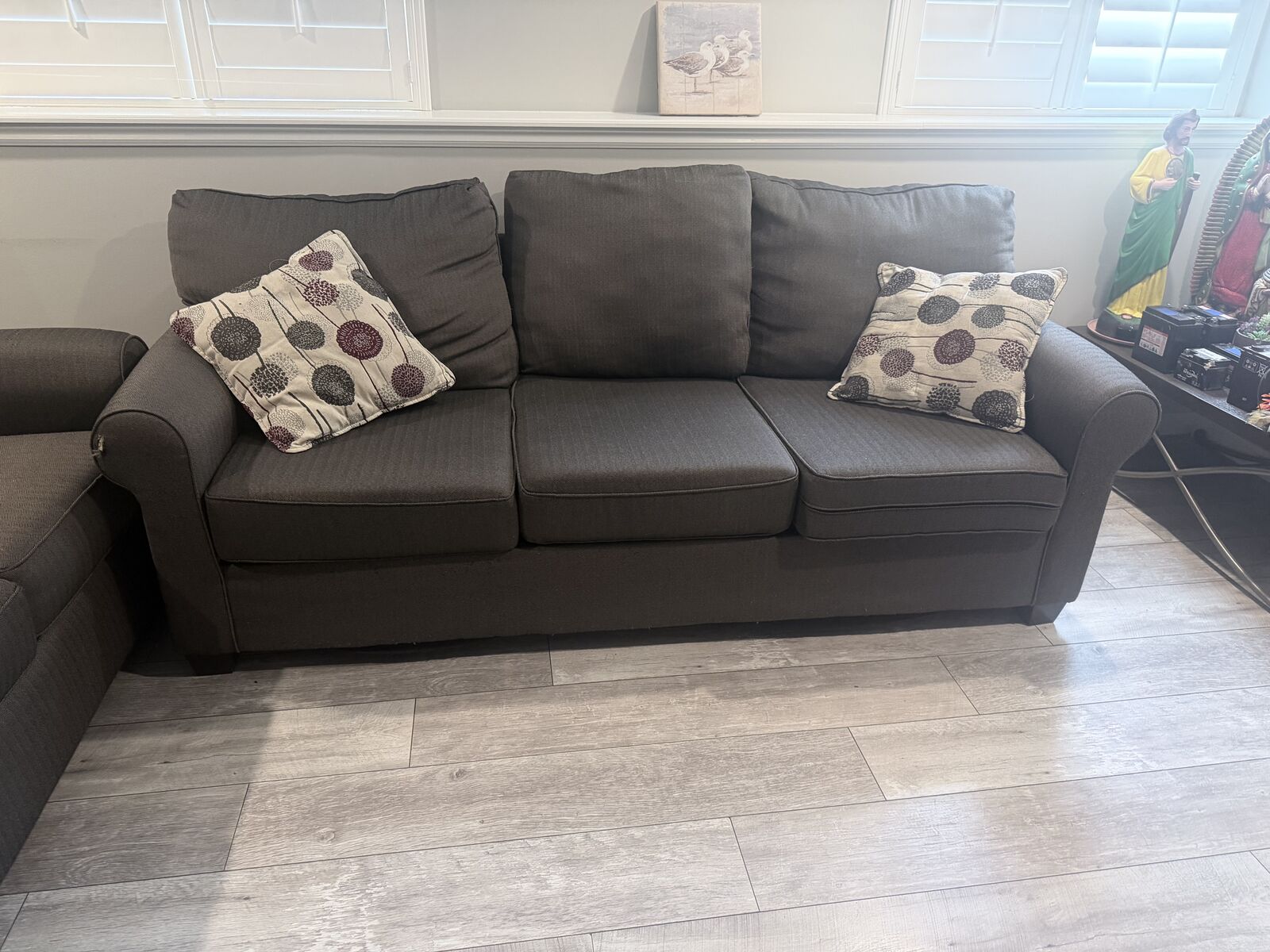 Gray Couch an love seat