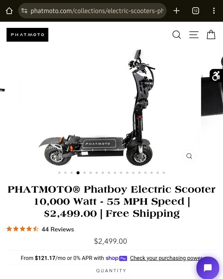 Powerful adult electric scooter