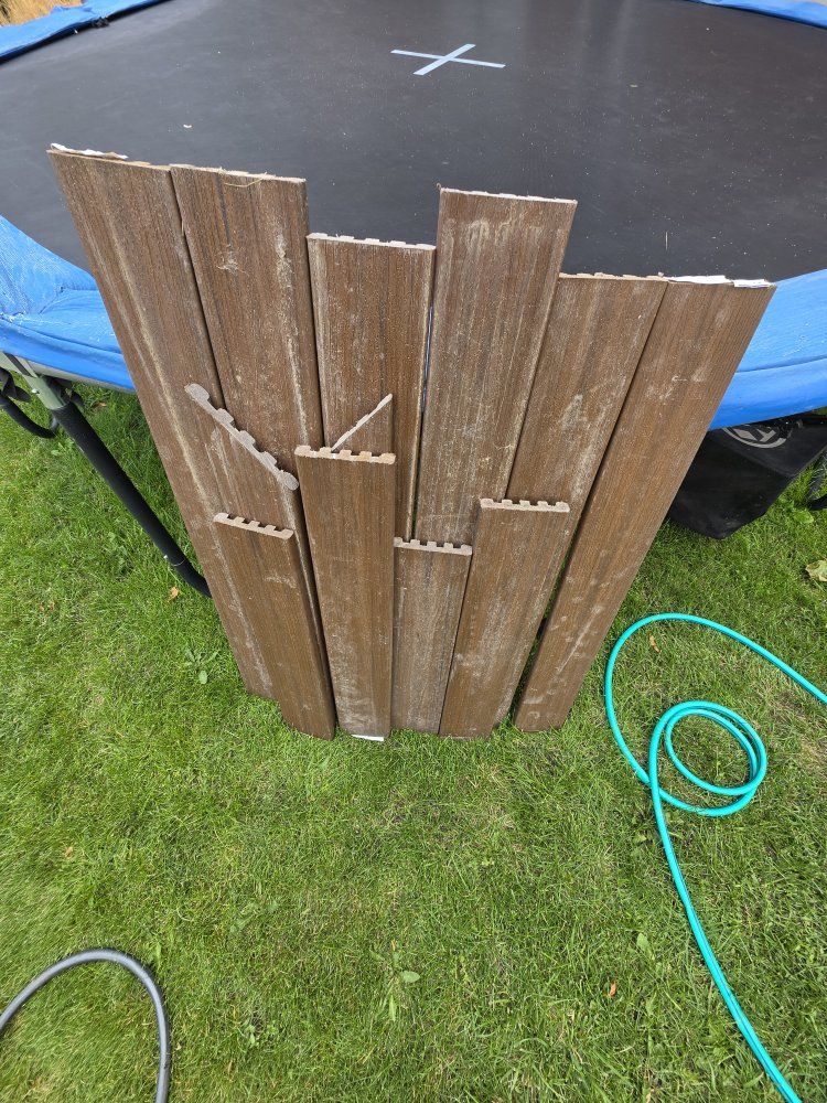 Trex Composite Decking Boards - Mixed Lengths, Brown longer pieces about 46 inches
