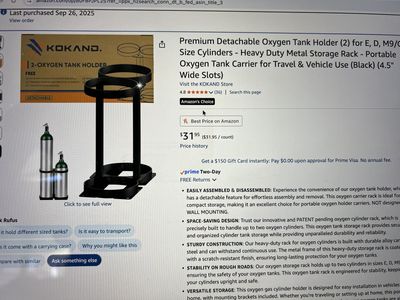 Detachable Oxygen Tank Holders