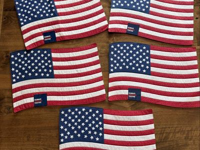 Set of 5 NEW Americana flag USA placemats America
