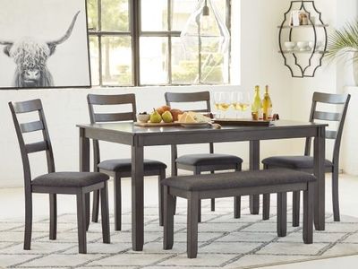 Bridson Dining Set w/ 4 Chairs and Bench - Kitchen Dining Table and Chairs - Action Home Furniture