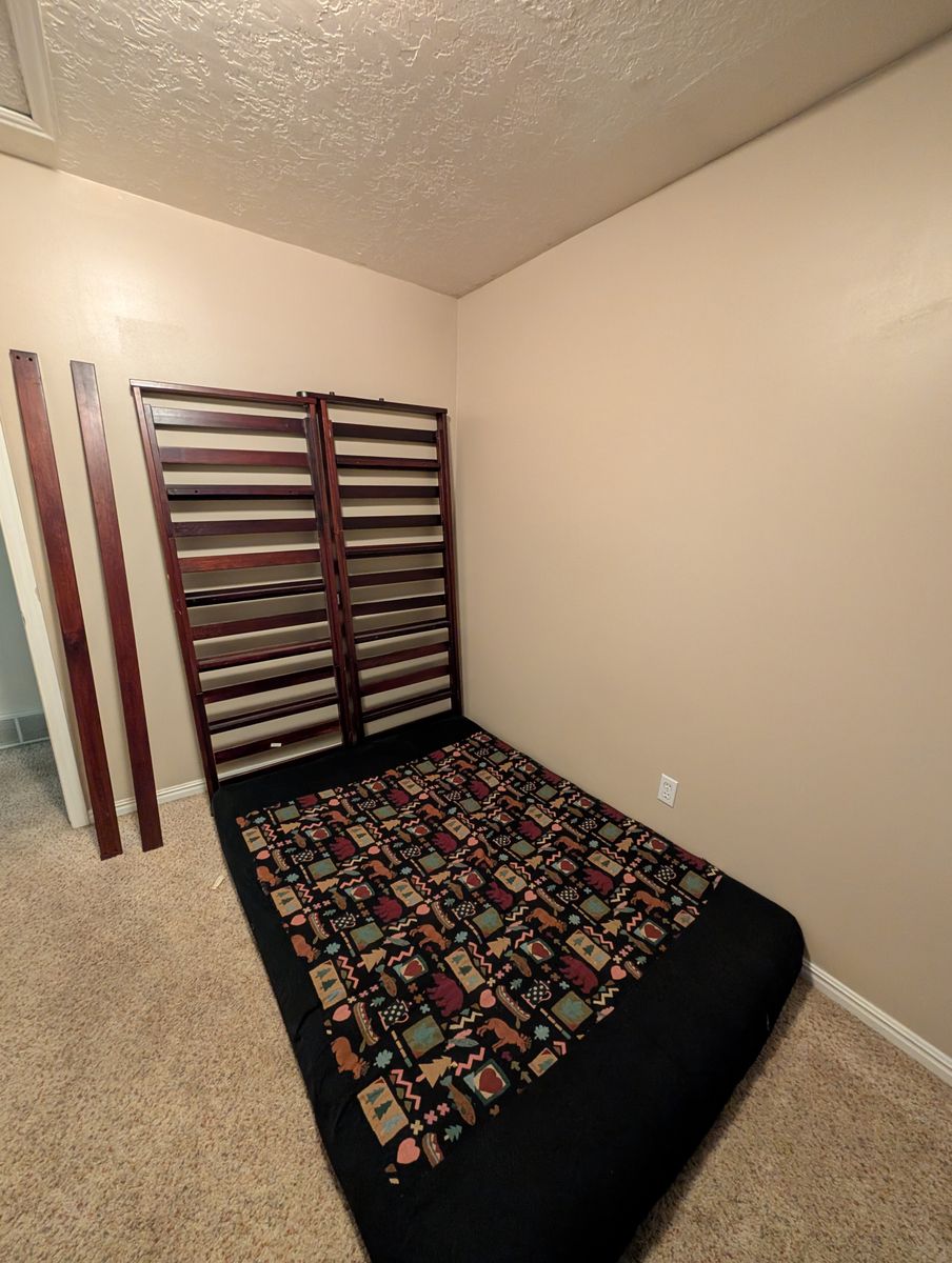 Wood Futon/Mattress (Disassembled, No Hardware)