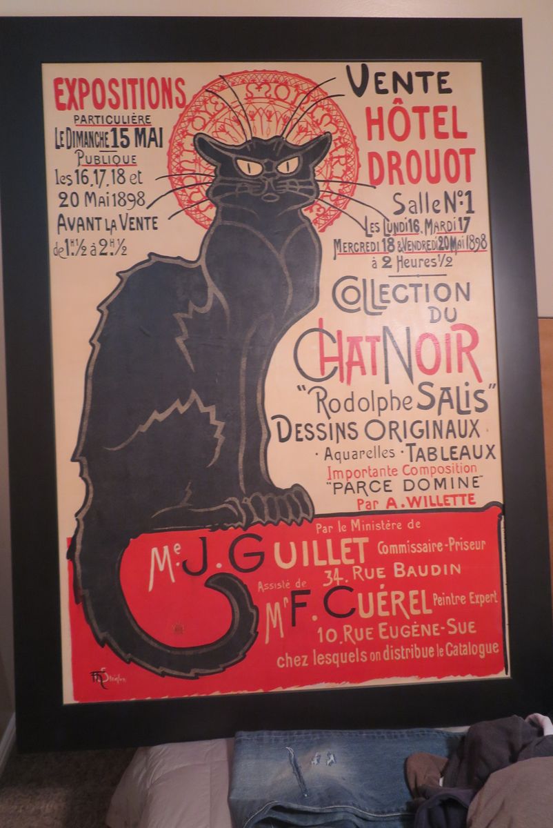 le dimanche collection du chat noir (black cat) poster art
