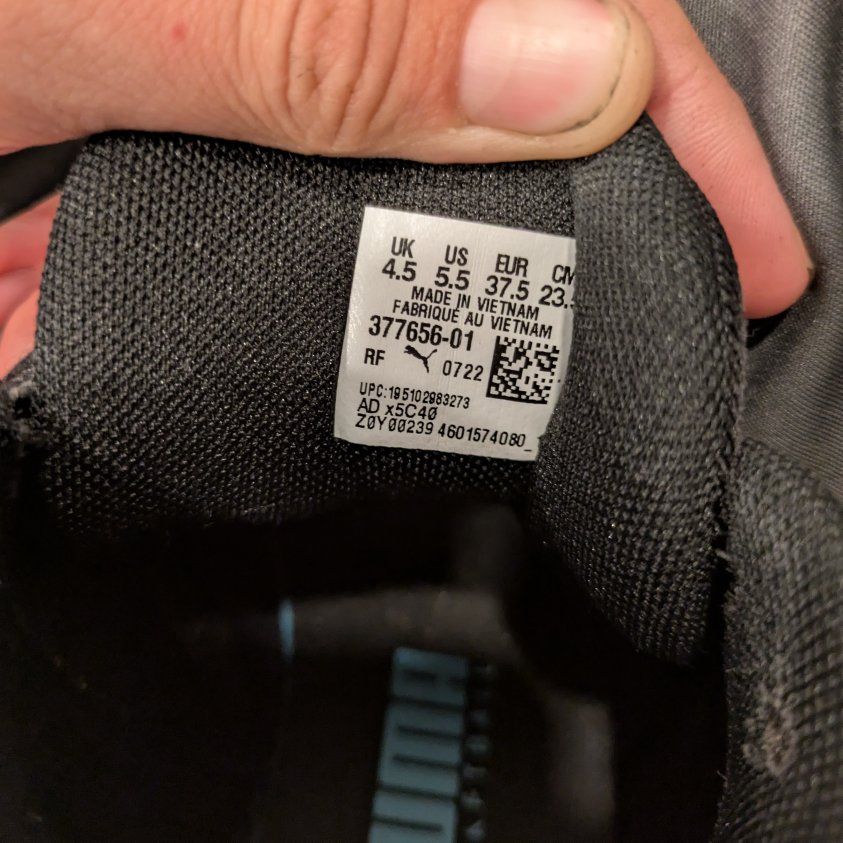 Puma basketball shoes.