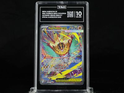 Pokemon Ascended Heroes Mega Hawlucha EX #283/217 Special Illustration Rare TAG 10 Gem Mint TCG Card