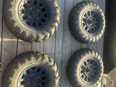 Wheels and tires for a Honda talon