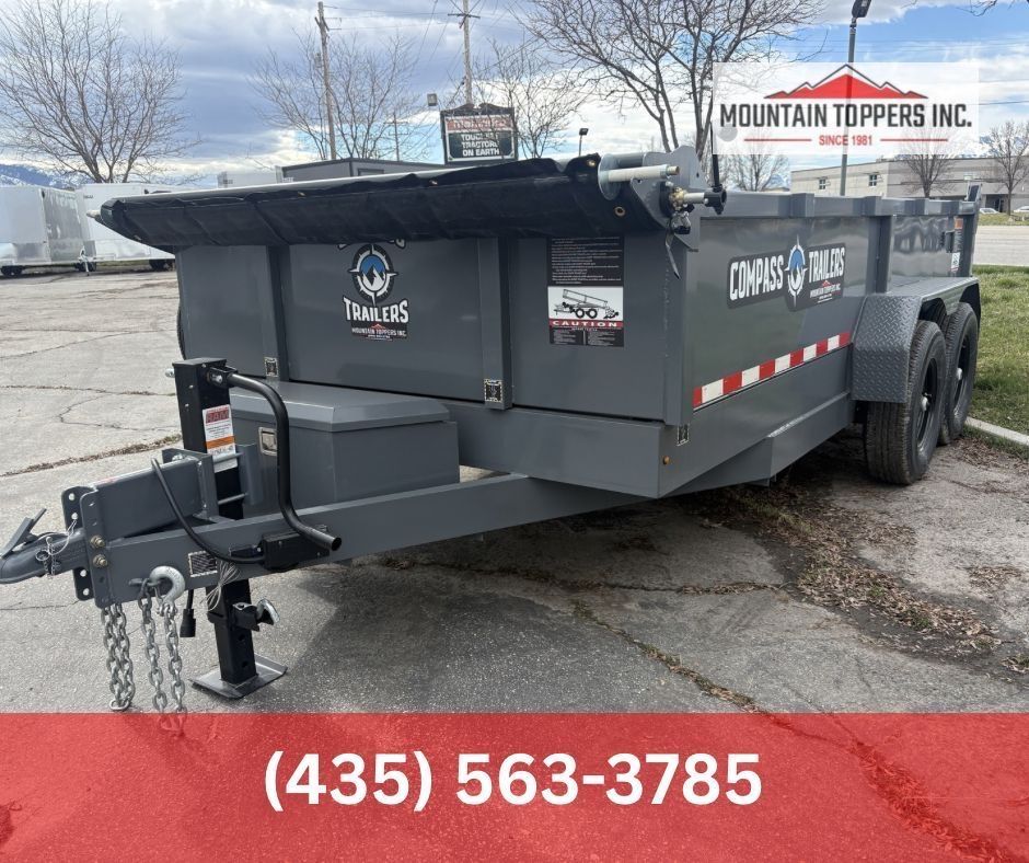 NEW COMPASS 7X14 HEAVY DUTY DUMP TRAILER