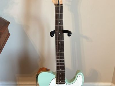 Squier Telecaster Electric Guitar - Surf Green with New Strings & Matching Strap