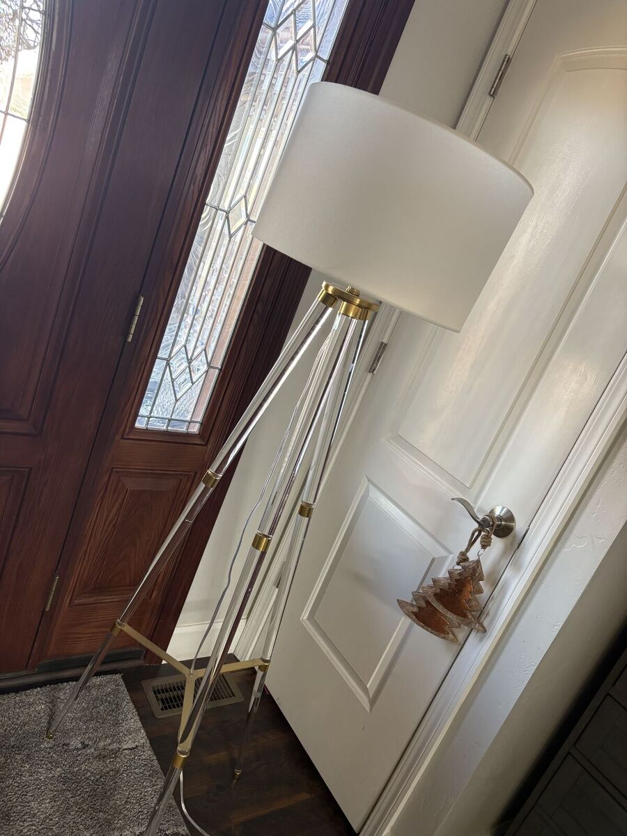 Acrylic tripod floor lamp $80 cash/venmo in Draper