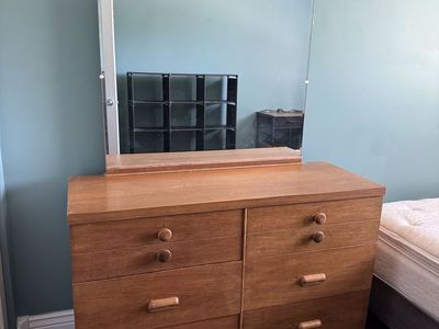 Wood Dresser with Mirror
