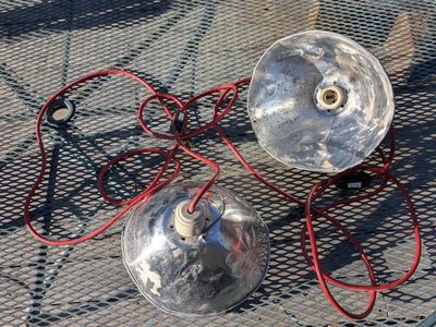 Vintage chrome shop lights