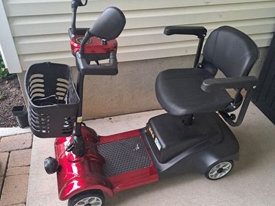Red Mobility Scooter - Electric Powered Wheelchair Scooter