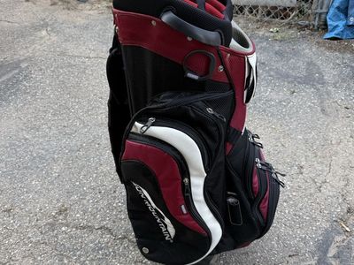Sun Mountain C-130 Golf Cart Bag - Red, Black, and White with Rain Cover