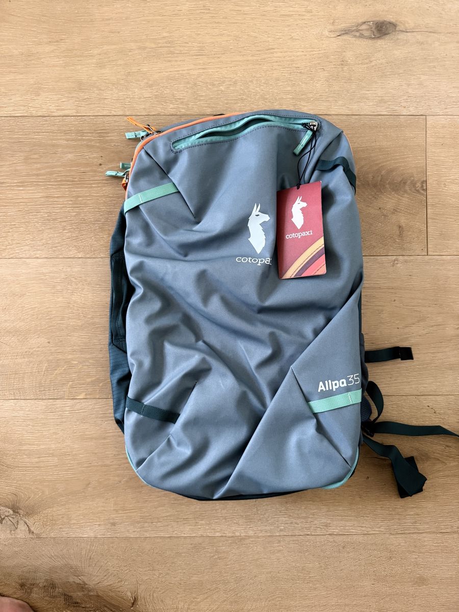 NWT! Cotopaxi Allpa 35L travel pack, unisex one size, color blue spruce, retail $230, price firm