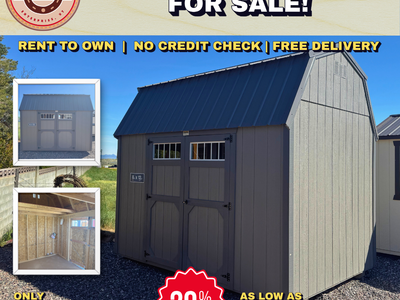 8x12 Lofted Barn – 20% OFF – $4,240 | Rent to Own Available