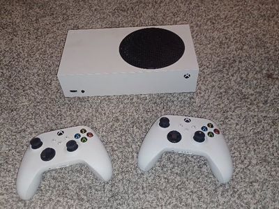 Microsoft Xbox Series S 512GB Console with 2 White Wireless Controllers - Good Condition
