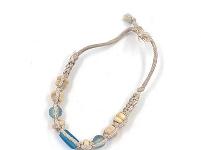 Hand Made Adjustable Beaded Ankle Bracelet