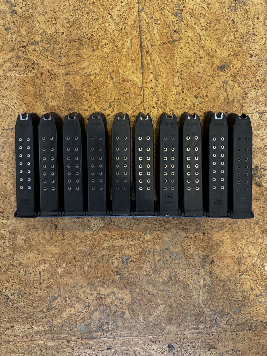 9mm Glock-Compatible 17rd Magazines – Lot of 10 –