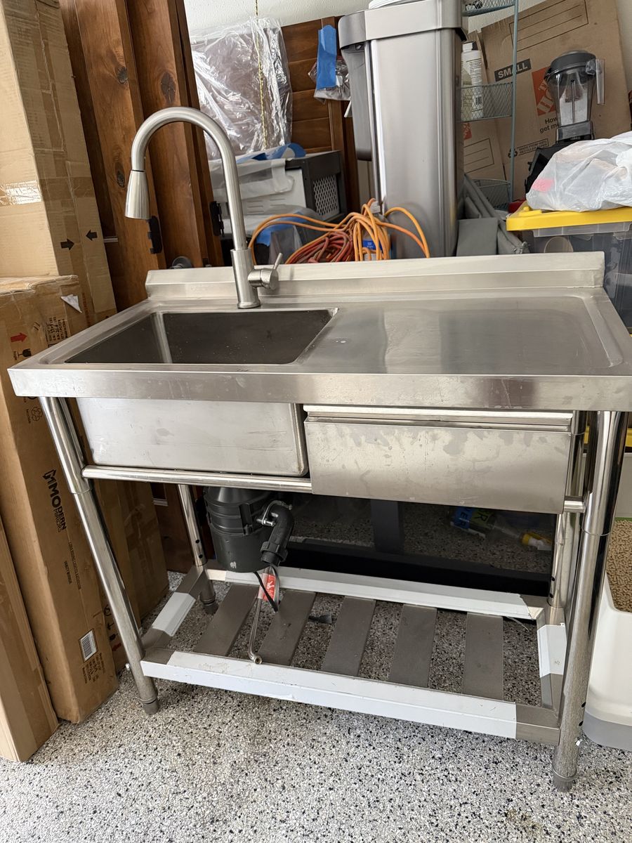 39” Stainless Steel Utility Sink / Workstation with Faucet