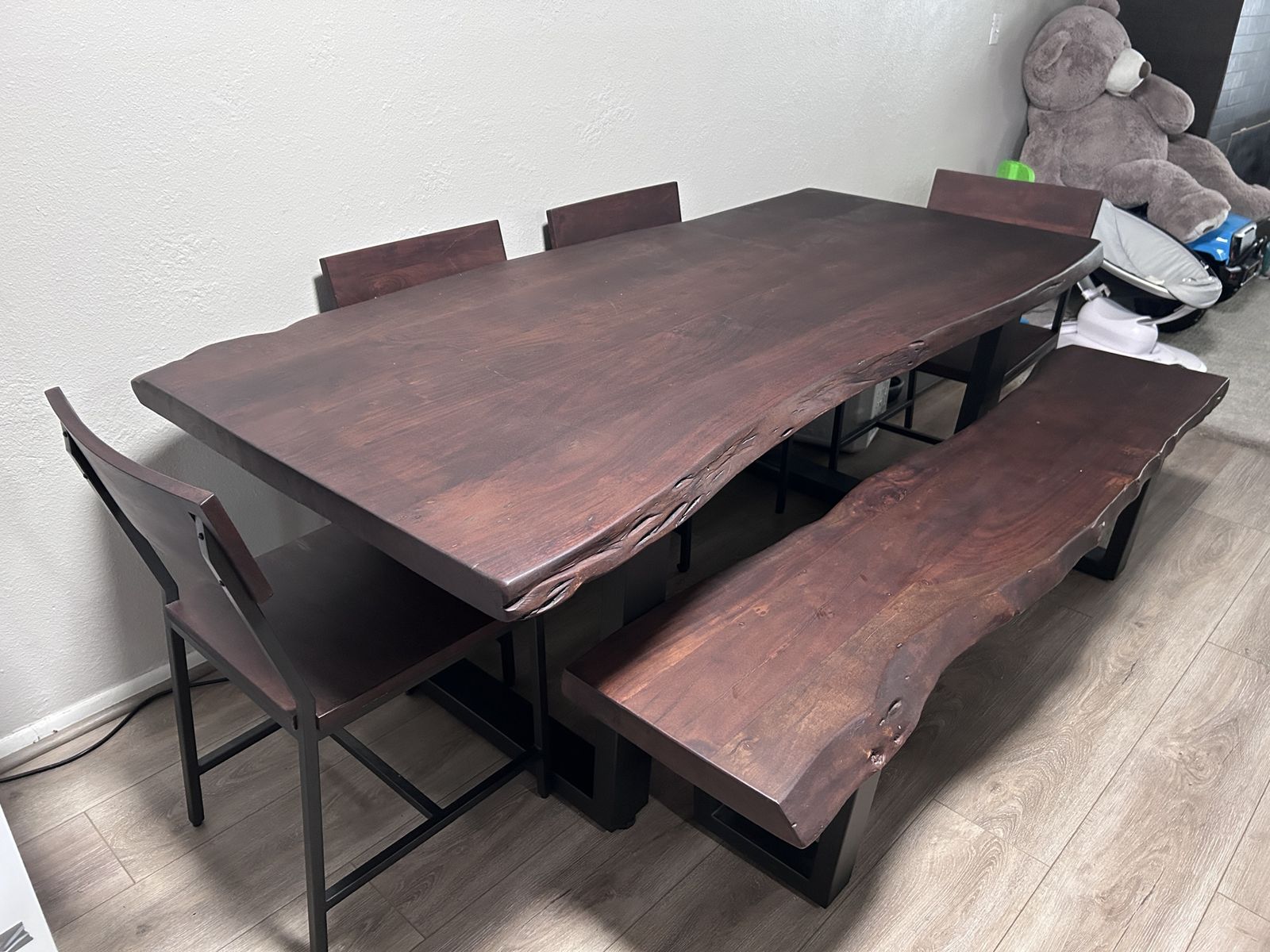Live Edge Dining Table set