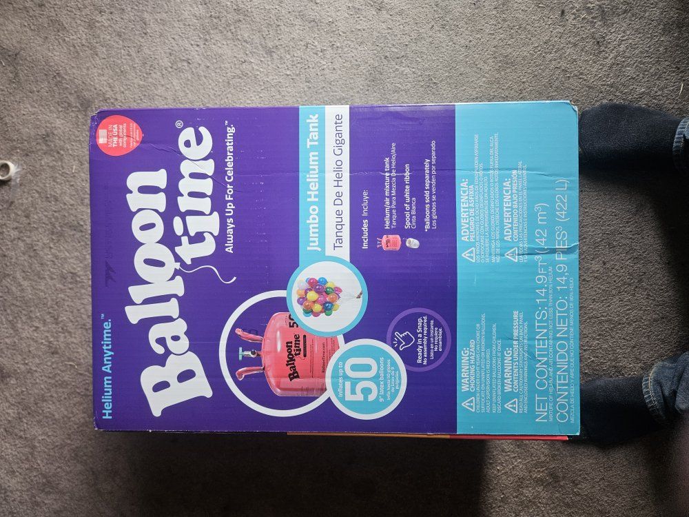 Balloon Time Helium Tank Balloon Kit Boxed (50 Bal