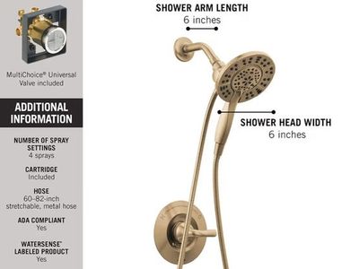 Delta Arbo showerhead and rough