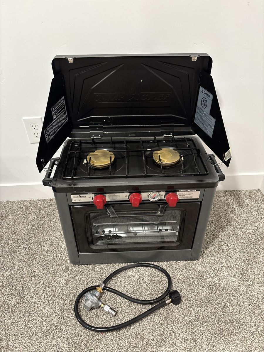 Camp Chef Outdoor Camp Oven - Portable Propane 2 Burner Stove & Oven