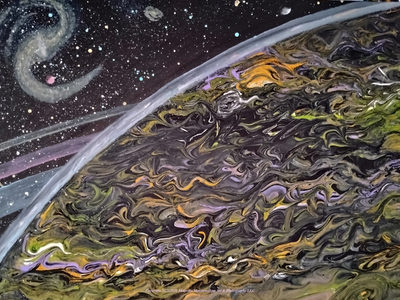 Green gas giant - limited edition canvas prints.