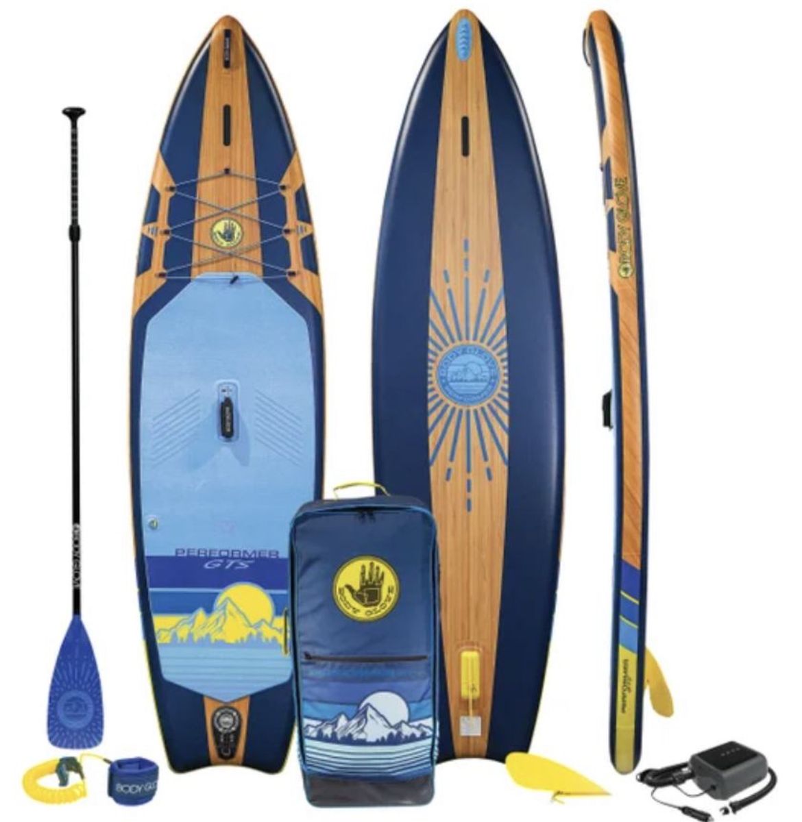 11 ft Body Glove Performer GTS Inflatable Stand-Up Paddle Board kit SUP paddleboard