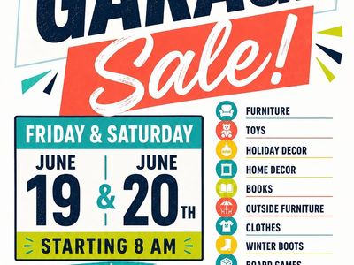 HUGE Moving Garage Sale (6/19-6/20)