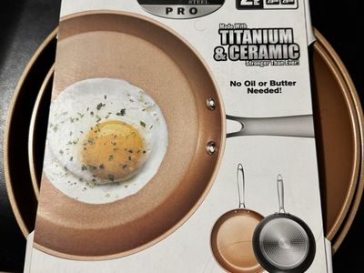 New Gotham Steel Pro Hard Anodized Nonstick 2 Pack Fry Pan Set - - 10'' & 11.5''