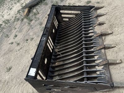 72" Skid Steer Rock Bucket Attachment