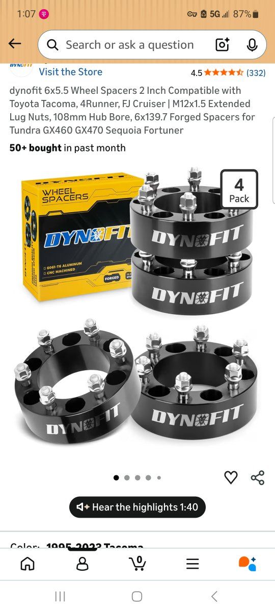 Toyota wheel spacers