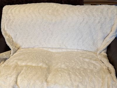 Large Cream Colororwd Mink Couture Blanket