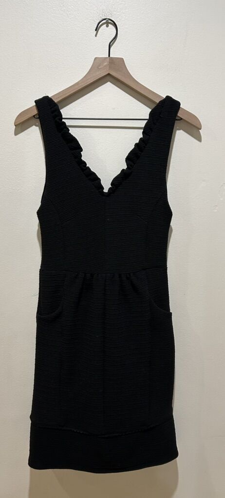 NWT Maeve by Anthropologie Black Ribbed Dress