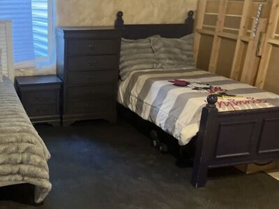 Twin Bed Frame with Dresser and Nightstand