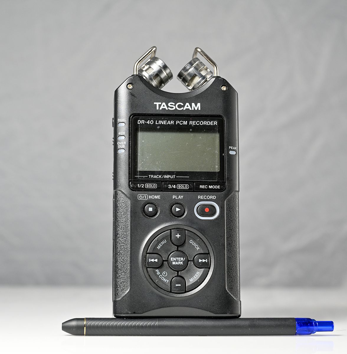 TASCAM DR-40X 4-Channel / 4-Track Portable Audio Recorder and USB Interface with Adjustable Mic
