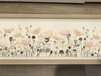 Framed wild flowers picture