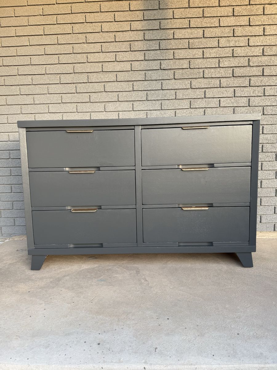 Black 6 Drawer Dresser