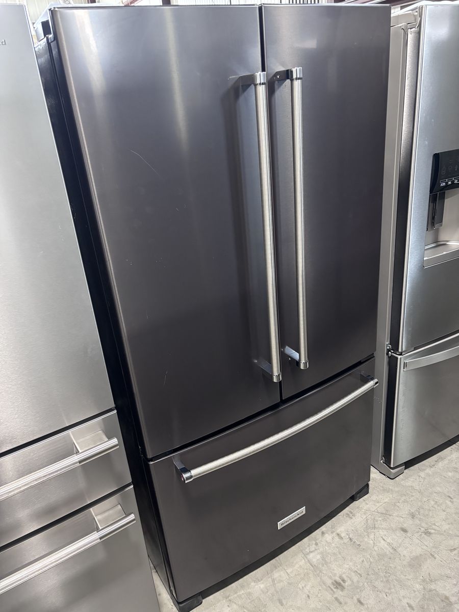 KitchenAid 25cu.fr Black Stainless Refrigerator