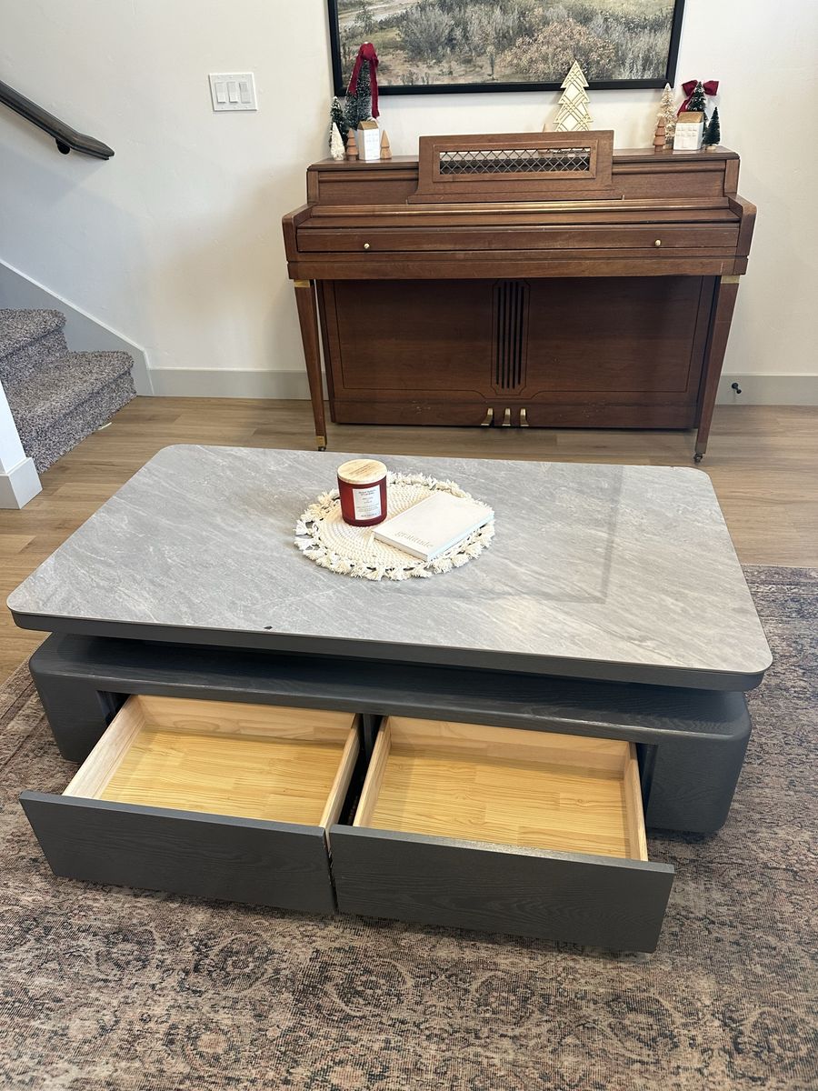 Gloss Grey Sintered Stone Coffee Table