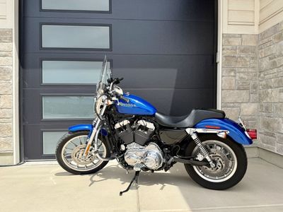 2007 Blue H-D Sportster 883 — Low Miles (9,781) — Diamond Ice Upgrades