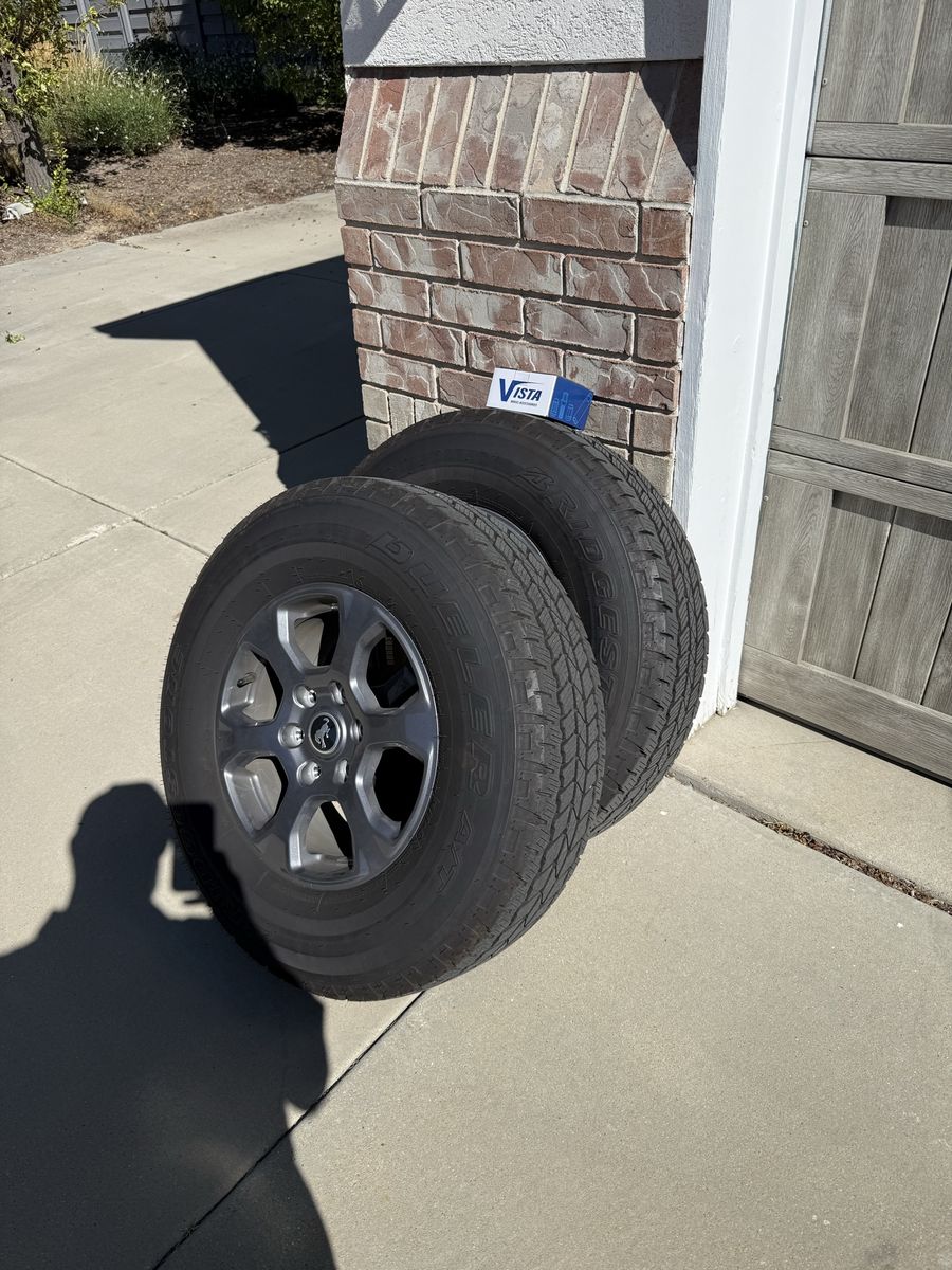 Bridgestone Dueler A/T Tires with Ford Bronco Wheels - 255/75R17