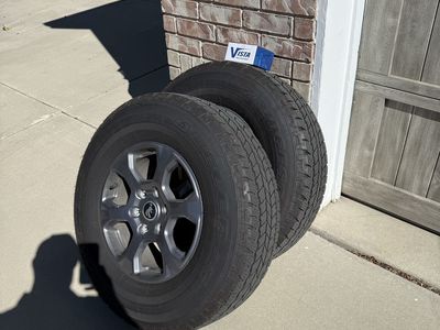 Bridgestone Dueler A/T Tires with Ford Bronco Wheels - 255/75R17